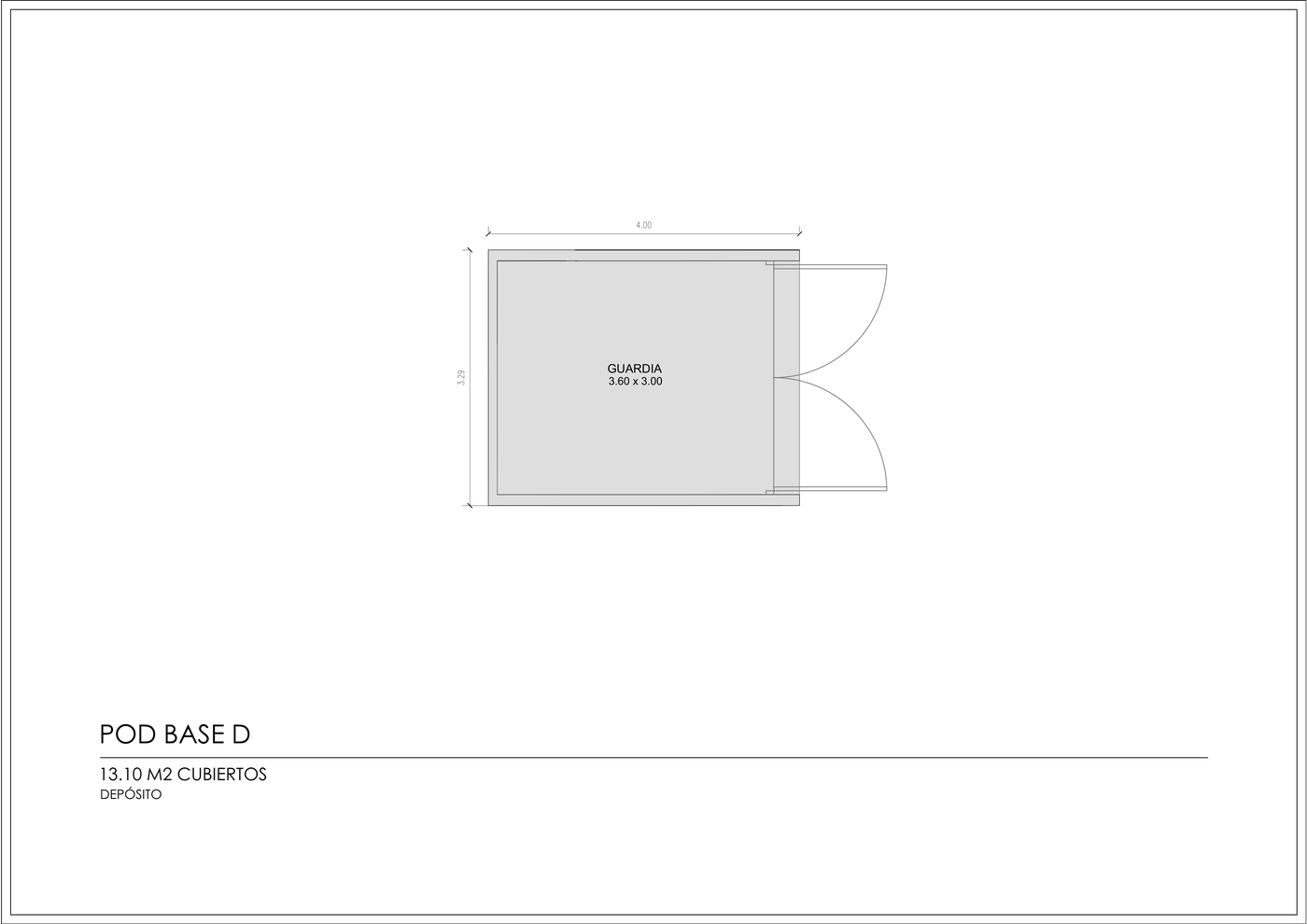 Plano de distribución del POD Base D
